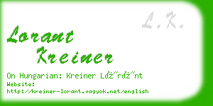 lorant kreiner business card